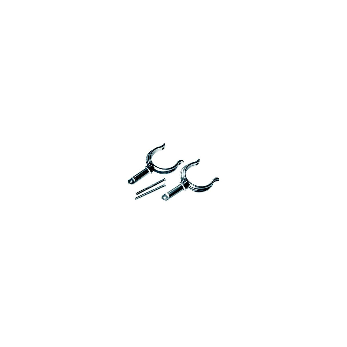 Seachoice Top-Mount Rowlock Horns Set, Chrome-Plated Zinc, Includes 2 Rowlocks w/ Locking Pins - 50-70501 - official Seachoice product image 7