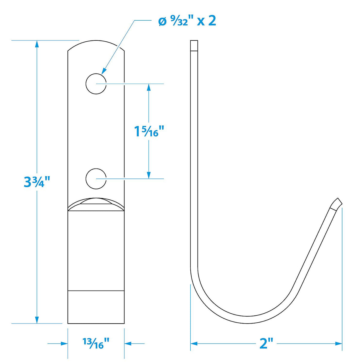 Seachoice Boat Hook Holders, Polished Stainless Steel, Holds 1-1/2 in. Diameter Poles - 50-71011 - official Seachoice product image 6