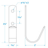 Seachoice Boat Hook Holders, Polished Stainless Steel, Holds 1-1/2 in. Diameter Poles - 50-71011 - official Seachoice product image 6