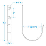 Seachoice Ring Buoy Bracket, Polished 304 Stainless Steel, 4 in. Opening - 50-71021 - official Seachoice product image 5