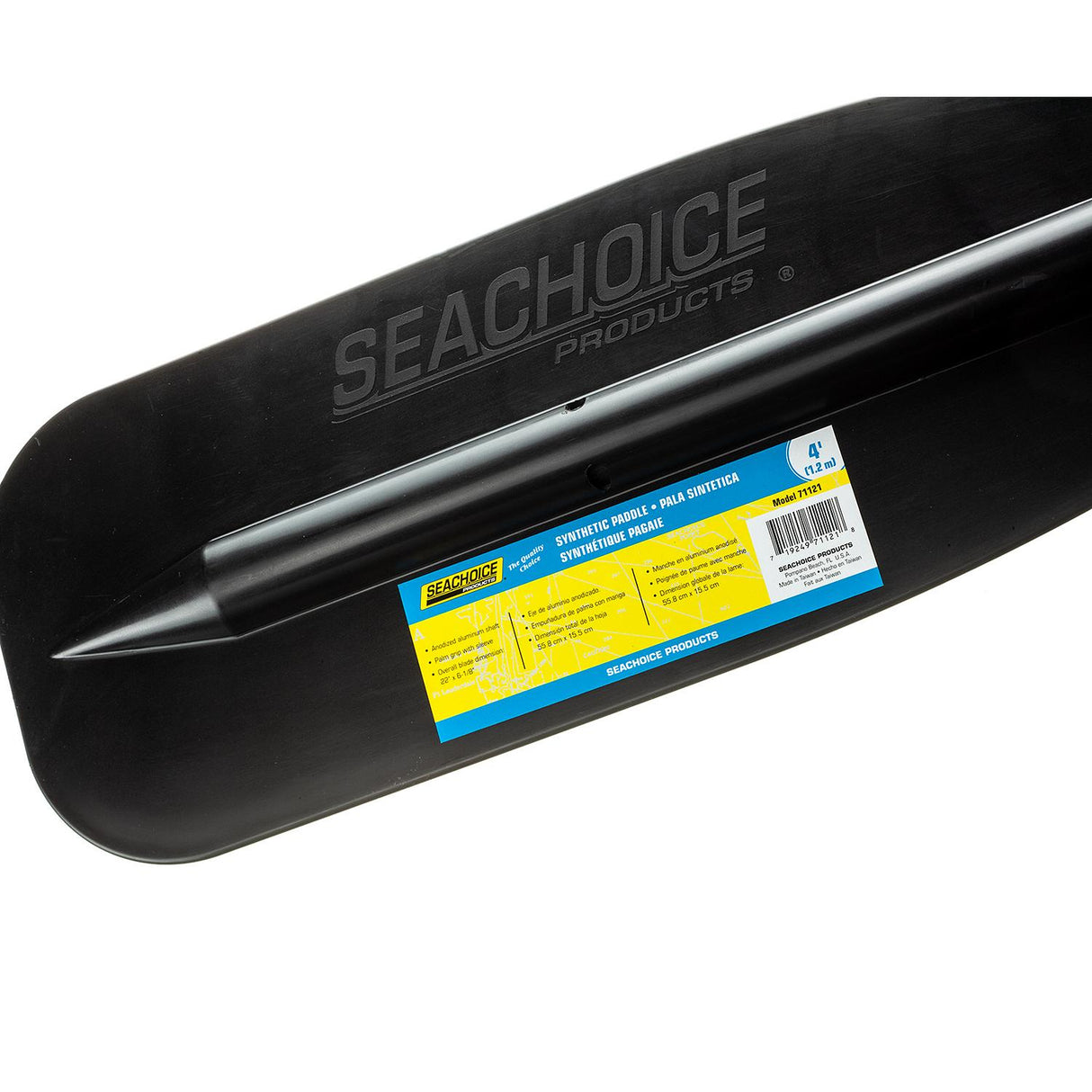 Seachoice 4 Ft. Synthetic Paddle w/ Aluminum Shaft, 1 In. Diameter Shaft, Palm Grip, 22 In. X 6-1/8 In. Blade, Black - 71121 - official Seachoice product image 6