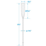 Seachoice 6.5 Ft. Synthetic Paddle, 1-3/8 in. Diameter Anodized Aluminum Shaft, 23-1/4 in. X 5-1/2 in. Blade, Blue - 71133 - official Seachoice product image 4