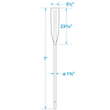 Seachoice 7 Ft. Synthetic Paddle, 1-3/8 in. Diameter Anodized Aluminum Shaft, 23-1/4 in. X 5-1/2 in. Blade, Blue - 71134 - official Seachoice product image 5
