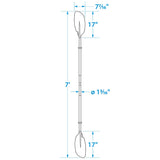 Seachoice 7 Ft. Curved-Blade Kayak Paddle, 2-Piece 1-1/8 in. Diameter Anodized Aluminum Shaft, 17 in. X 7-3/8 in. Blades - 71136 - official Seachoice product image 4