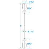 Seachoice 7 Ft. Straight-Blade Kayak Paddle, 2-Piece 1-1/8 in. Dia. Anodized Aluminum Shaft, 19-3/8 in. X 7-3/4 in. Blades - 71138 - official Seachoice product image 6