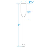 Seachoice 71143 4 Ft. Wood Paddle, New Zealand Pine Construction, 15-3/4 In. X 5-7/8 In. Blade, Wide Top Hand Grip, Clear Finish - 71143 - official Seachoice product image 3