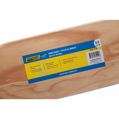 Seachoice 71144 4.5 Ft. Wood Paddle, New Zealand Pine Construction, 17-3/4 In. X 5-7/8 In. Blade, Wide Top Hand Grip, Clear Finish - 71144 - official Seachoice product image 6