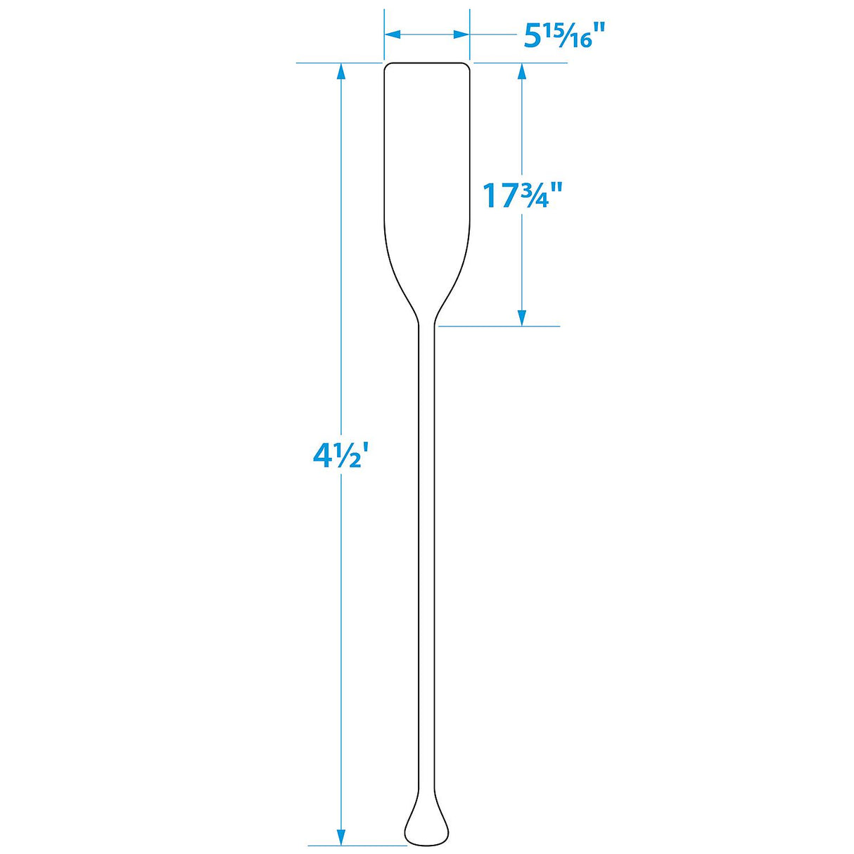 Seachoice 71144 4.5 Ft. Wood Paddle, New Zealand Pine Construction, 17-3/4 In. X 5-7/8 In. Blade, Wide Top Hand Grip, Clear Finish - 71144 - official Seachoice product image 9