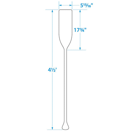 Seachoice 71144 4.5 Ft. Wood Paddle, New Zealand Pine Construction, 17-3/4 In. X 5-7/8 In. Blade, Wide Top Hand Grip, Clear Finish - 71144 - official Seachoice product image 9