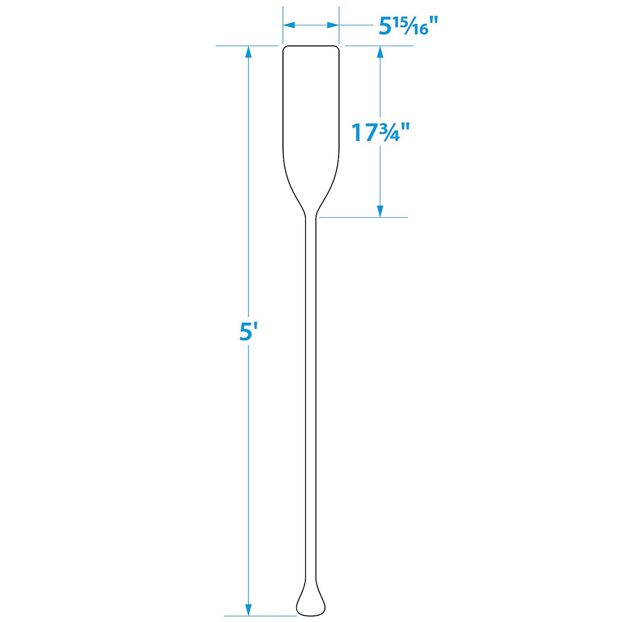 Seachoice 71146 5 Ft. Wood Paddle, New Zealand Pine Construction, 17-3/4 In. X 5-7/8 In. Blade, Wide Top Hand Grip, Clear Finish - 71146 - official Seachoice product image 9