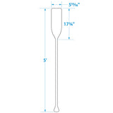 Seachoice 71146 5 Ft. Wood Paddle, New Zealand Pine Construction, 17-3/4 In. X 5-7/8 In. Blade, Wide Top Hand Grip, Clear Finish - 71146 - official Seachoice product image 9