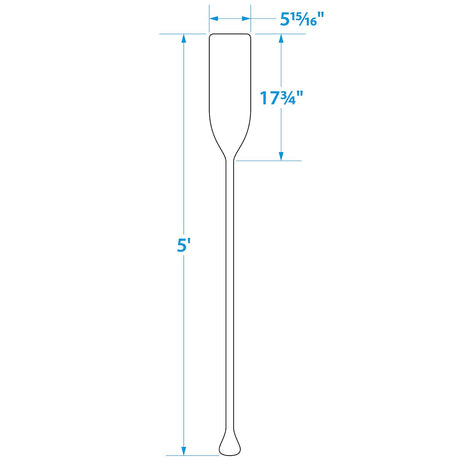 Seachoice 71146 5 Ft. Wood Paddle, New Zealand Pine Construction, 17-3/4 In. X 5-7/8 In. Blade, Wide Top Hand Grip, Clear Finish - 71146 - official Seachoice product image 9