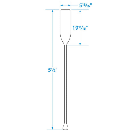 Seachoice 71147 5.5 Ft. Wood Paddle, New Zealand Pine Construction, 19-11/16 In. X 5-7/8 In. Blade, Wide Top Hand Grip, Clear Finish - 71147 - official Seachoice product image 5
