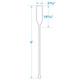 Seachoice 71148 6 Ft. Wood Paddle, New Zealand Pine Construction, 19-11/16 In. X 5-7/8 In. Blade, Wide Top Hand Grip, Clear Finish - 71148 - official Seachoice product image 2