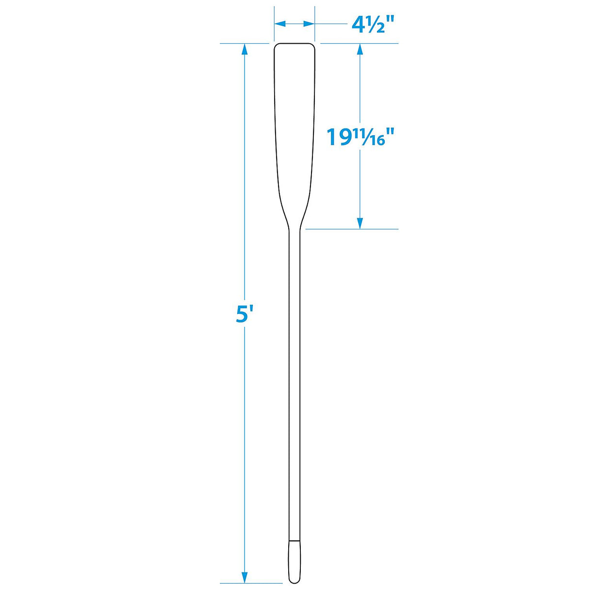 Seachoice 71151 5 Ft. Wood Oar, New Zealand Pine Construction, 19-11/16 In. X 4-5/16 In. Blade, Comfort Grip, Clear Finish - 71151 - official Seachoice product image 8