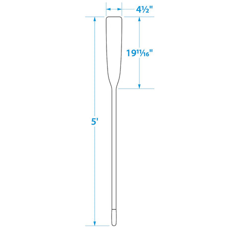 Seachoice 71151 5 Ft. Wood Oar, New Zealand Pine Construction, 19-11/16 In. X 4-5/16 In. Blade, Comfort Grip, Clear Finish - 71151 - official Seachoice product image 8