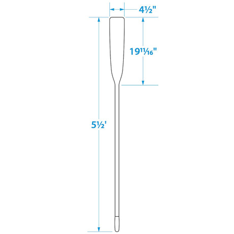 Seachoice 71153 5.5 Ft. Wood Oar, New Zealand Pine Construction, 19-11/16 In. X 4-5/16 In. Blade, Comfort Grip, Clear Finish - 71153 - official Seachoice product image 7
