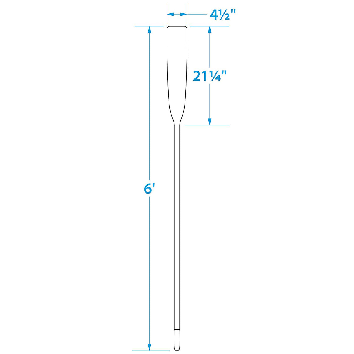 Seachoice 71154 6 Ft. Wood Oar, New Zealand Pine Construction, 21-1/4 in. X 4-5/16 in. Blade, Comfort Grip, Clear Finish - 71154 - official Seachoice product image 8