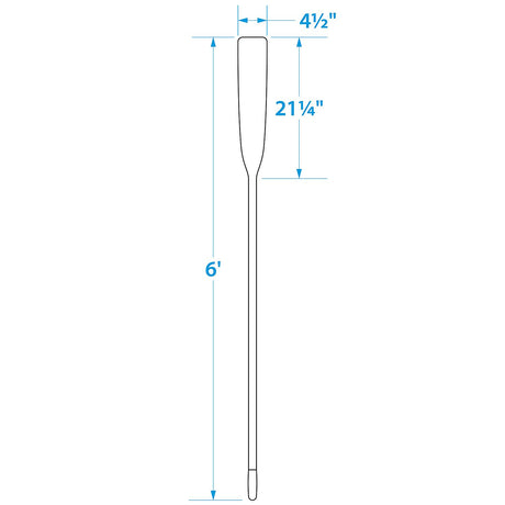 Seachoice 71154 6 Ft. Wood Oar, New Zealand Pine Construction, 21-1/4 in. X 4-5/16 in. Blade, Comfort Grip, Clear Finish - 71154 - official Seachoice product image 8