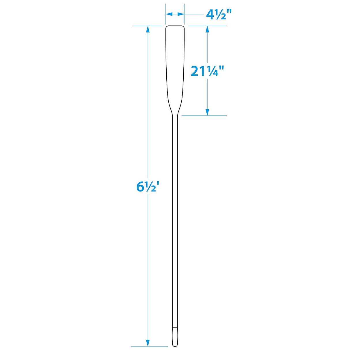 Seachoice 71156 6.5 Ft. Wood Oar, New Zealand Pine Construction, 21-1/4 In. X 4-5/16 In. Blade, Comfort Grip, Clear Finish - 71156