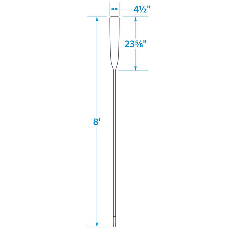 Seachoice 71158 8 Ft. Wood Oar, New Zealand Pine Construction, 21-1/4 in. X 4-5/16 in. Blade, Comfort Grip, Clear Finish - 71158 - official Seachoice product image 6