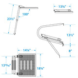 Seachoice Universal Swim Platform w/ Top-Mount Telescoping Ladder, 2 Step Ladder, Inboard/Outboard - 71351 - official Seachoice product image 5