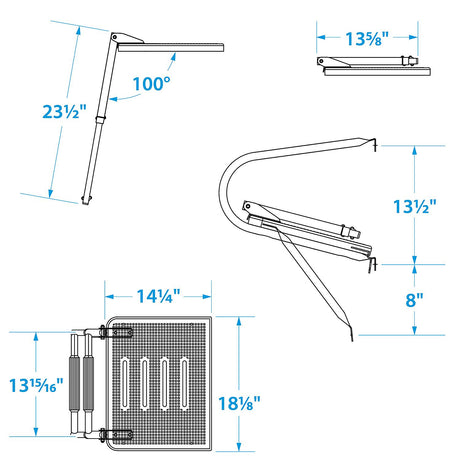 Seachoice Universal Swim Platform w/ Top-Mount Telescoping Ladder, 2 Step Ladder, Inboard/Outboard - 71351 - official Seachoice product image 5