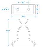 Seachoice Spring Clamps, Pack of 2, Polished Stainless Steel, 5/8-1.25 In. - 50-72011 - official Seachoice product image 3