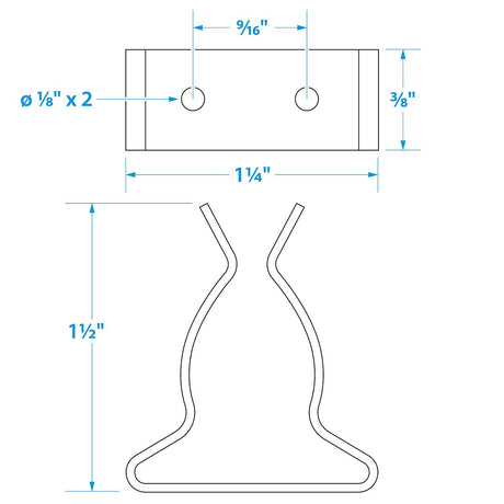 Seachoice Spring Clamps, Pack of 2, Polished Stainless Steel, 5/8-1.25 In. - 50-72011 - official Seachoice product image 3