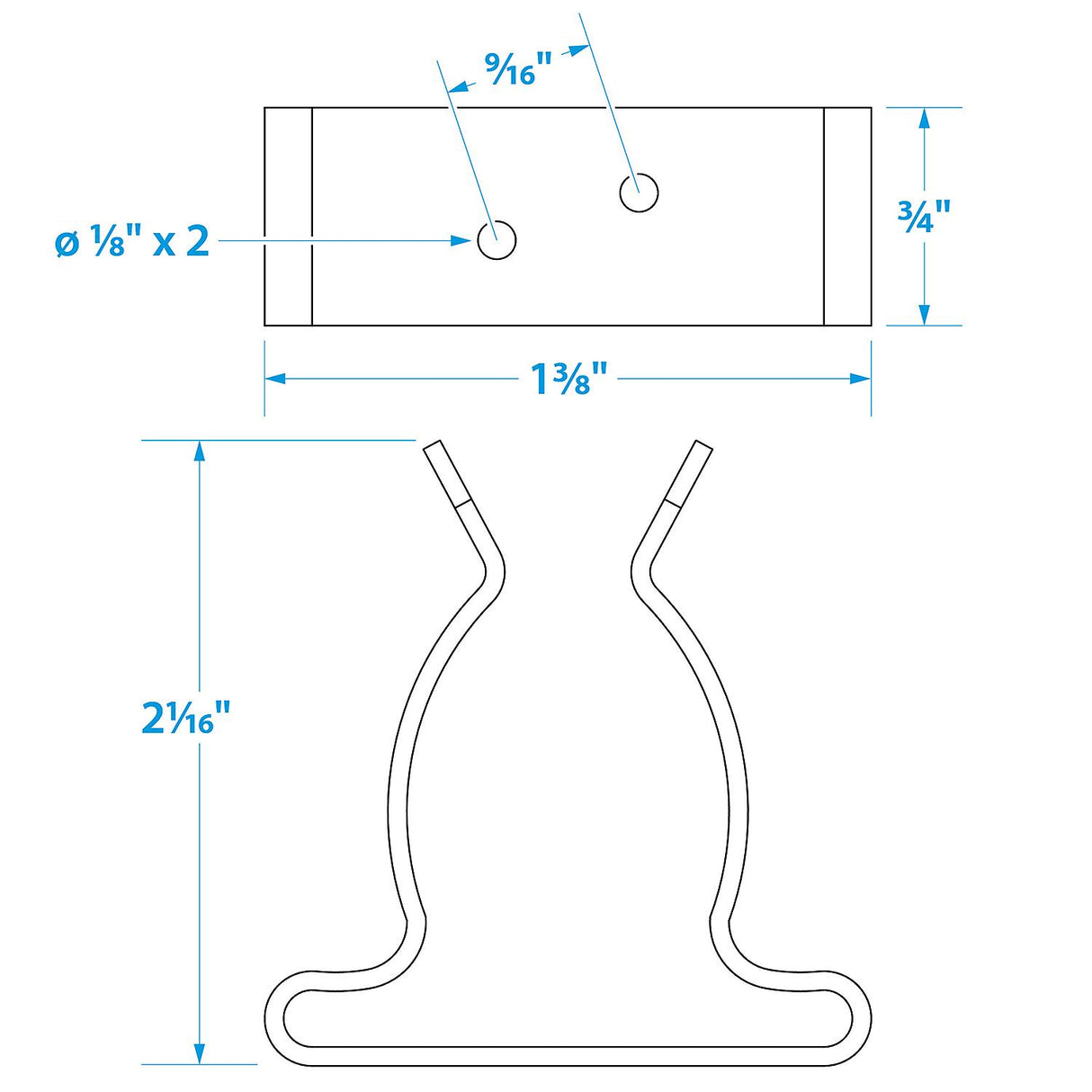 Seachoice Spring Clamps, Pack of 2, Polished Stainless Steel, 1-1.75 in. Size - 50-72031 - official Seachoice product image 3