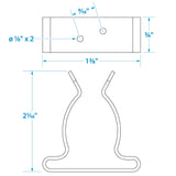 Seachoice Spring Clamps, Pack of 2, Polished Stainless Steel, 1-1.75 in. Size - 50-72031 - official Seachoice product image 3