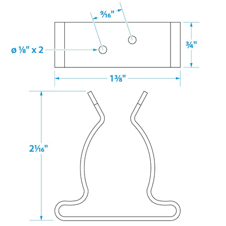 Seachoice Spring Clamps, Pack of 2, Polished Stainless Steel, 1-1.75 in. Size - 50-72031 - official Seachoice product image 3