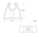 Seachoice 72051 Rubber Organizing Storage Clip, Black, Set of 2, One size - 72051 - official Seachoice product image 5