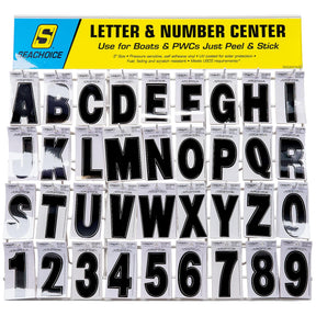 Seachoice 74127 Letter & Number Display, 3" Premium Vinyl, Black - image 1
