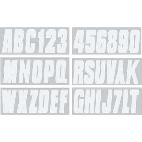 Seachoice 74130 3" Premium Letter & Number Kit, White, Self-Adhesive Vinyl - image 1