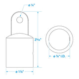 Seachoice External Eye End Cap for Bimini Top, Stainless Steel, 7/8 in. OD - SC50-75801 - official Seachoice product image 2