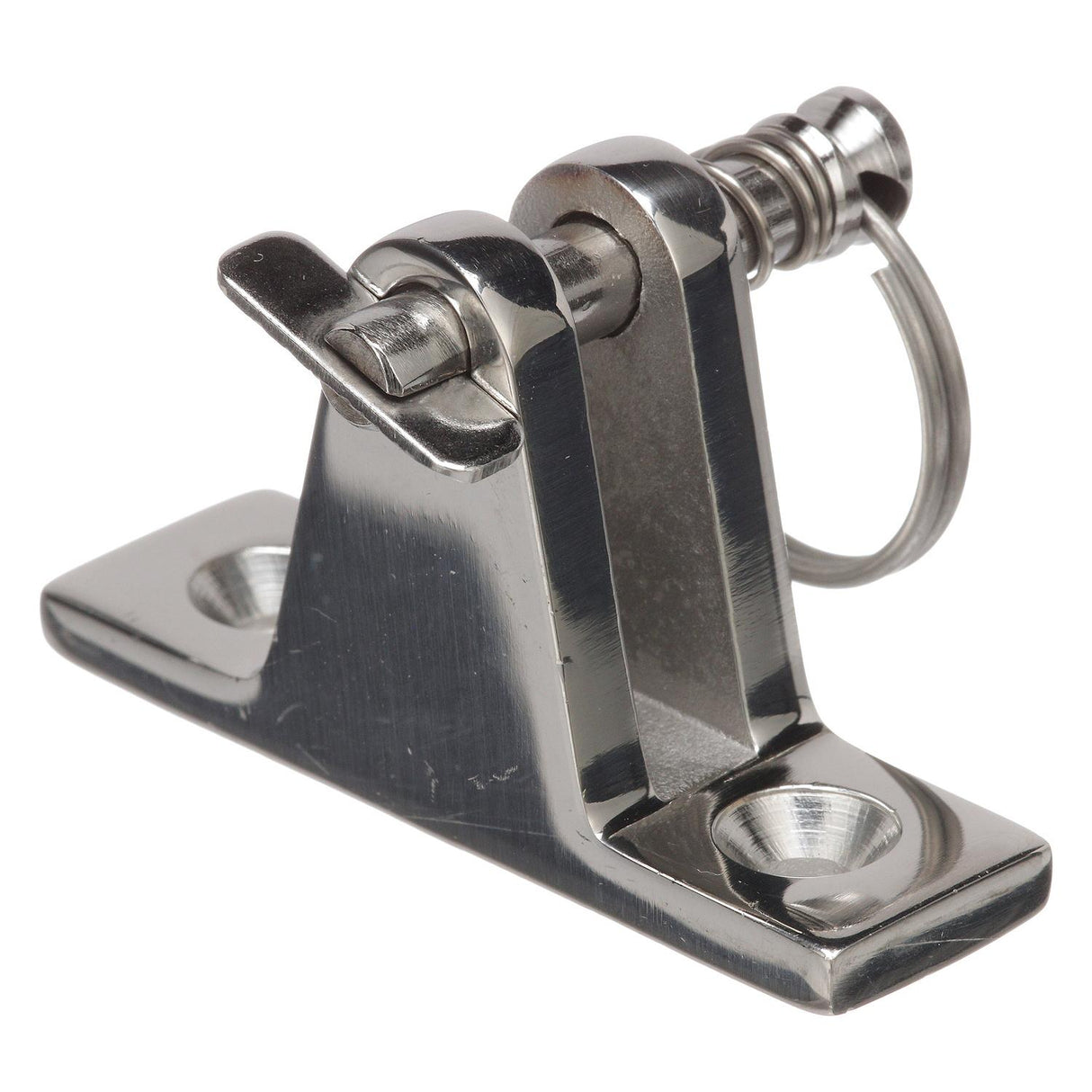 Seachoice 75941 Deck Hinge for Bimini Top, Removable Spring Loaded Pin, Stainless Steel - SC50-75941
