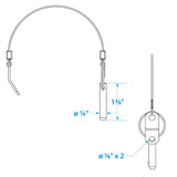 Seachoice Tethered Stainless Steel Quick Disconnect Release Pins, 1/4 In. - 75961 - official Seachoice product image 2