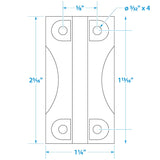 Seachoice Igloo Cooler Replacement Hinge, Plastic, Pack of 2 - 76901 - official Seachoice product image 2