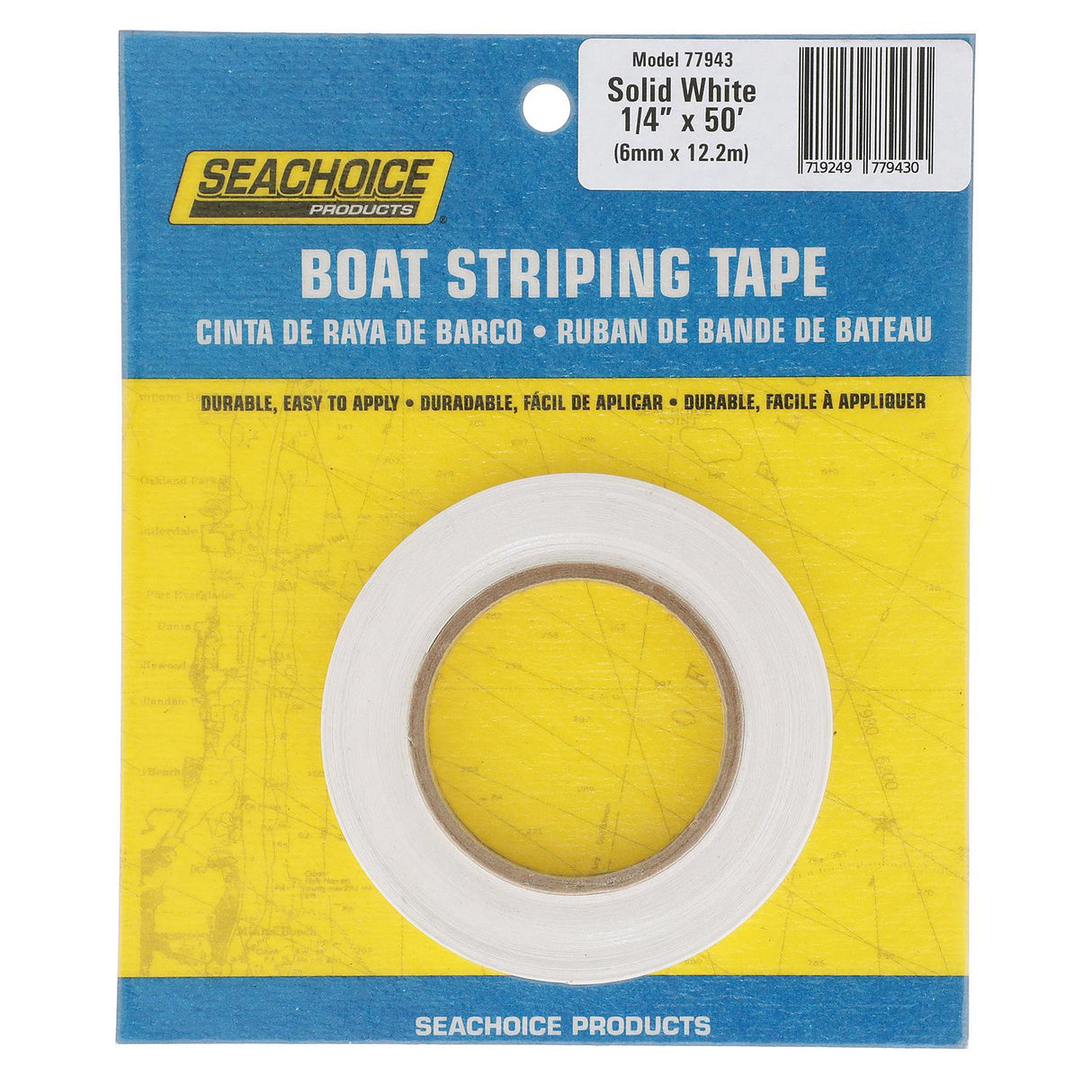 Seachoice Self-Adhesive Boat Striping Tape, 3 Mil Vinyl, 1/4 in. X 50 Ft., White - 77943 - official Seachoice product image 8