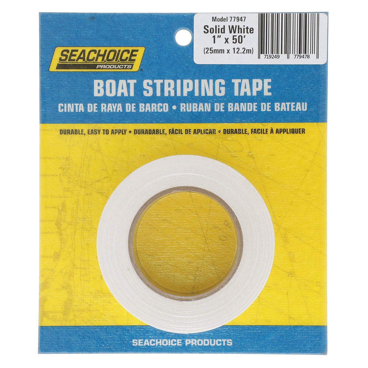 Seachoice Self-Adhesive Boat Striping Tape, 3 Mil Vinyl, 1 in. X 50 Ft., White - 77947 - official Seachoice product image 4