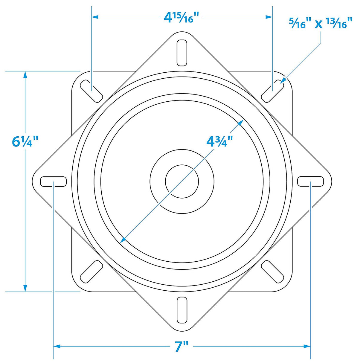 Seachoice 78400 Cadmium-Plated 360-Degree Marine Boat Seat Swivel - 78400 - official Seachoice product image 3