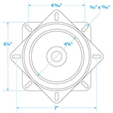 Seachoice 78400 Cadmium-Plated 360-Degree Marine Boat Seat Swivel - 78400 - official Seachoice product image 3
