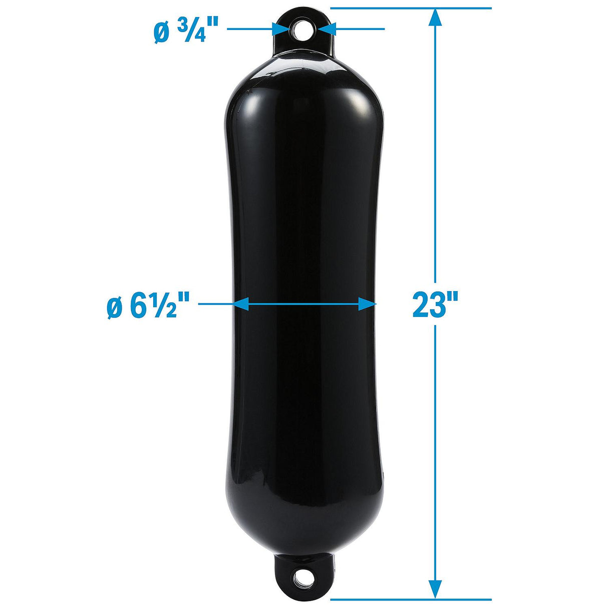 Seachoice 79063 Twin Eye Smooth Fender Black, 6.5" x 23" - DE74236S - official Seachoice product image 9