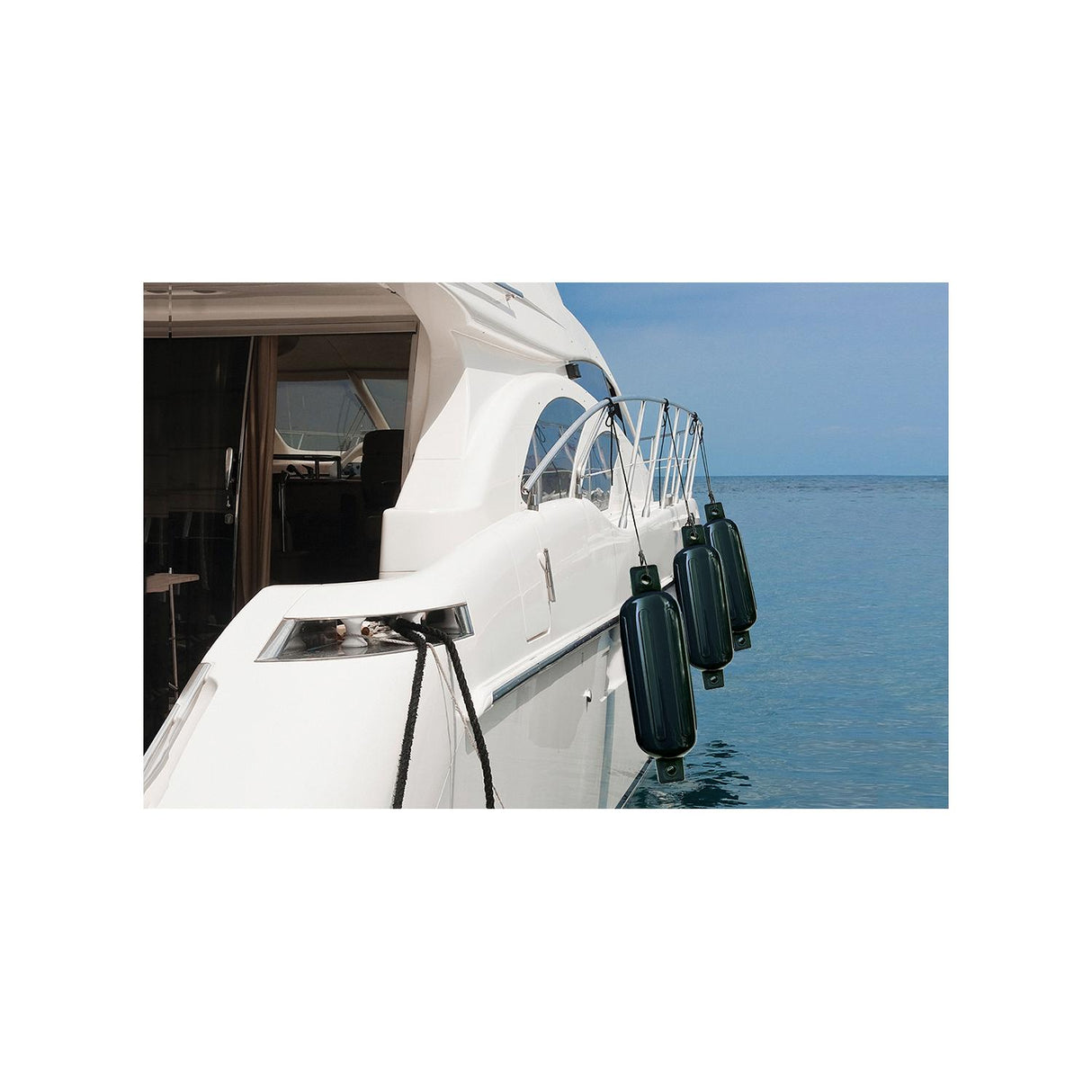 Seachoice Twin Eye Ribbed Boat Fender, Black, 8-1/2 In. X 27 In. - DE79276S - official Seachoice product image 5