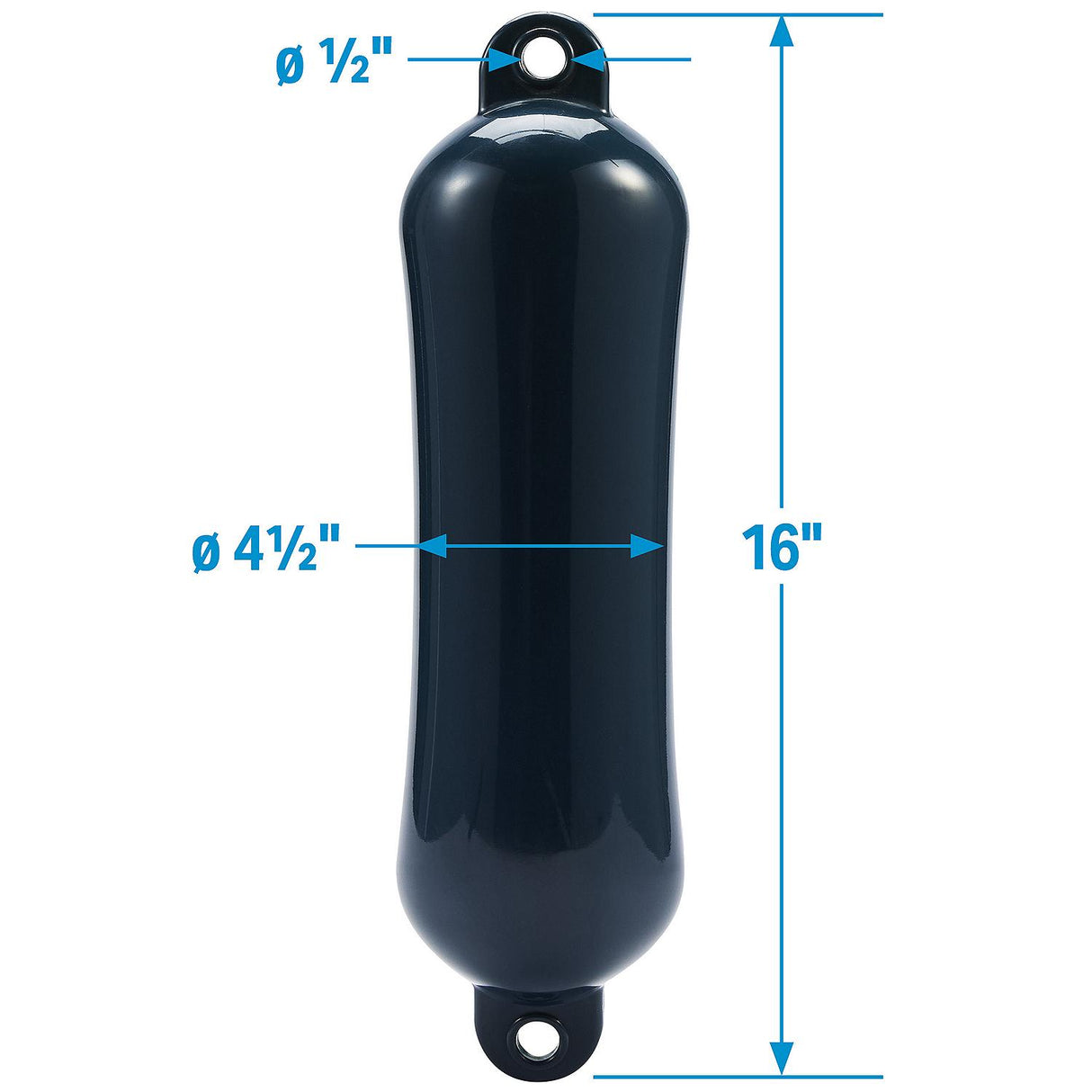 Seachoice 79075 Twin Eye Smooth Fender Blue, 4.5" x 16" - DE74162S - official Seachoice product image 7
