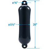 Seachoice 79083 Twin Eye Smooth Fender Blue, 5.5" x 20" - DE74202S - official Seachoice product image 5