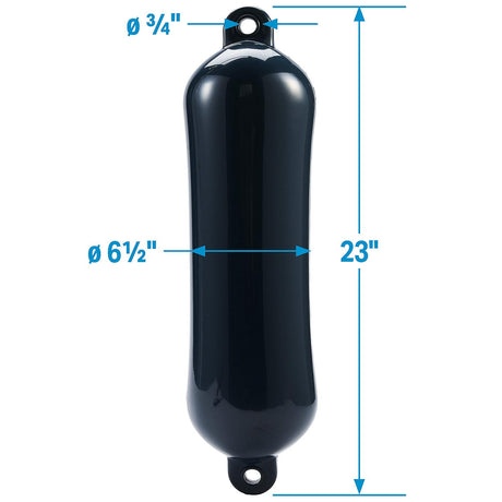 Seachoice 79093 Twin Eye Smooth Fender Blue, 6.5" x 23" - DE74232S - official Seachoice product image 3