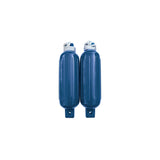 Seachoice 79253 Twin Eye Ribbed Fender Kit (Includes 2 5.5" x 20" Blue Fenders and 2 Matching 3/8 x 5' Fender Lines) - DE77202S - official Seachoice product image 3