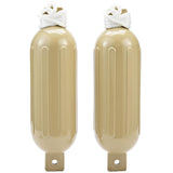 Seachoice 79254 Twin Eye Ribbed Fender Kit (Includes 2 5.5" x 20" Tan Fenders and 2 Matching 3/8 x 5' Fender Lines) - DE77204S - official Seachoice product image 7
